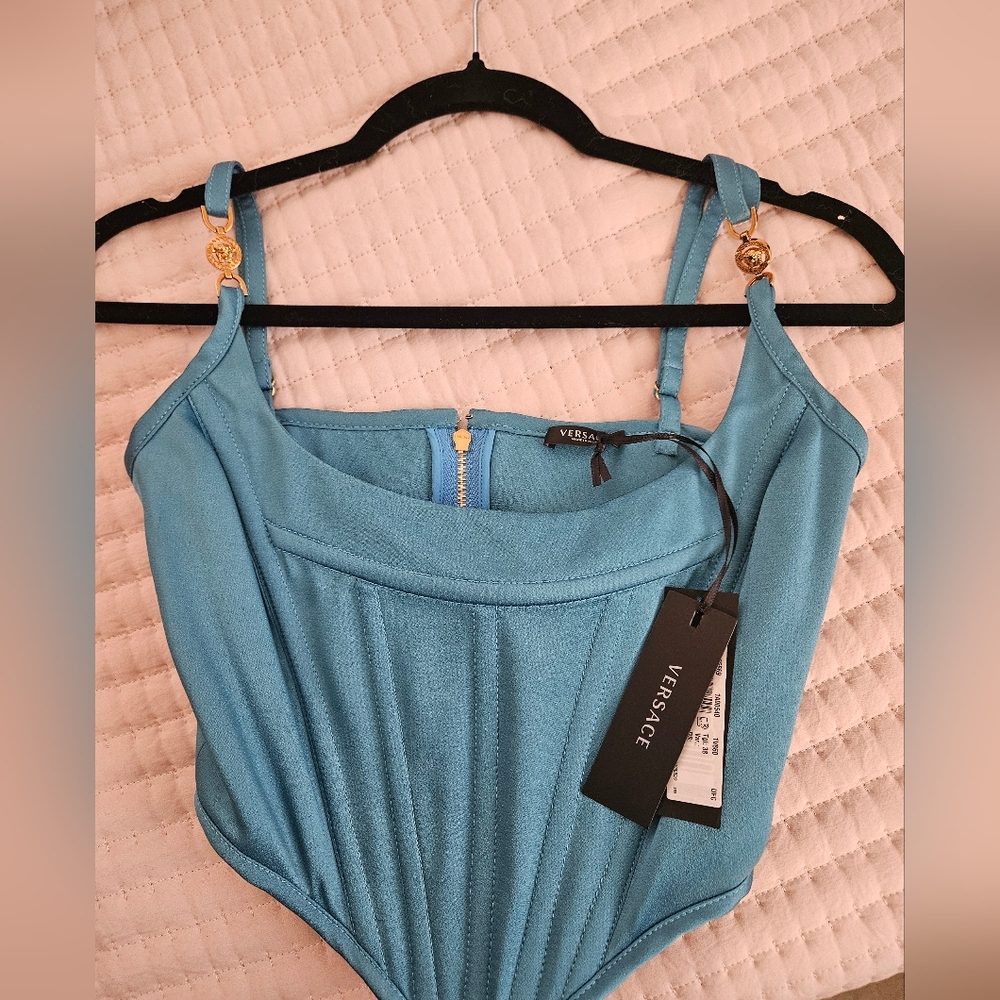 Versace Corset Medusa '95 Satin Top